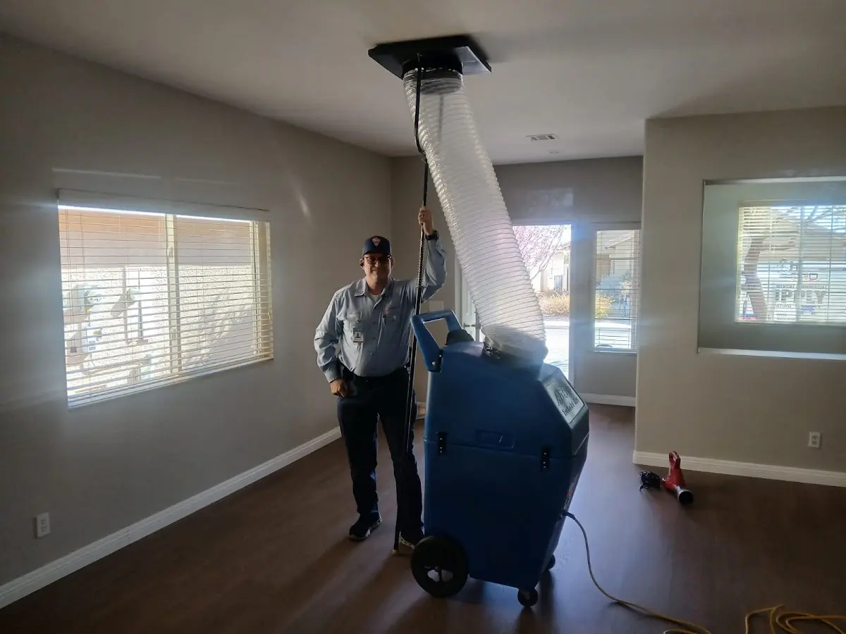 Professional Dryer Vent Cleaning work inside a Olivehurst home